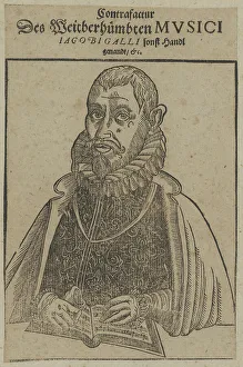 Gallus Prints: Portrait of the composer Jacobus Gallus (1550-1591), ca 1590. Creator: Anonymous