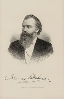 Portrait of the composer Johannes Brahms (1833-1897), 1870