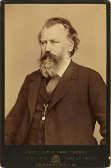 Albumin Photo Gallery: Portrait of the composer Johannes Brahms (1833-1897), c. 1870