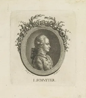 Schuster Prints: Portrait of the composer Joseph Schuster (1748-1812), c. 1790. Creator: Thoenert (Thonert)