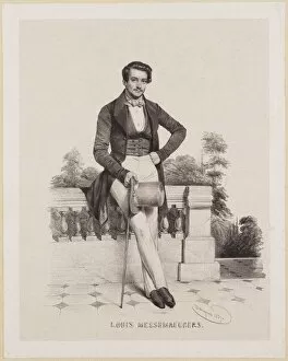 Baugniet Collection: Portrait of the Composer Louis Messemaeckers (1809-1889), 1837. Creator: Baugniet