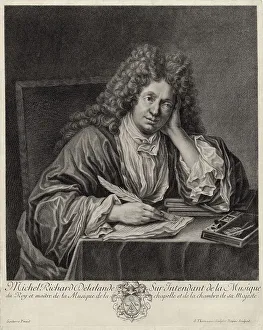 Thomassin Prints: Portrait of the composer Michel-Richard de Lalande (1657-1726)