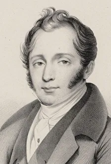 Dupr Prints: Portrait of the composer Michele Enrico Carafa (1787-1872), 1825