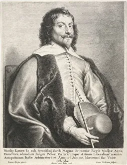 First Half Of 17th Cen Prints: Portrait of the Composer Nicholas Lanier (1588-1666), First Half of 17th cen