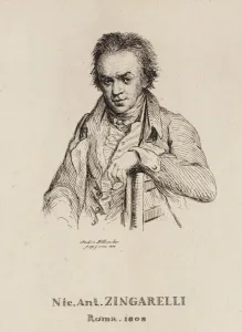 Portrait of the Composer Nicola Antonio Zingarelli (1752-1837). Creator: Hillemacher