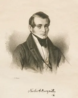 Portrait of the Composer Norbert Burgmuller (1810-1836), 1836. Artist: Becker, Jakob (1810-1872) Portrait of the Composer Norbert Burgmuller (1810-1836), 1836. Artist: Becker, Jakob (1810-1872)
