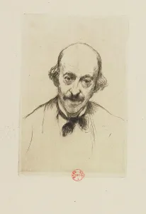 Desboutin Prints: Portrait of the composer and numismatist Henry Cohen (1806-1880)