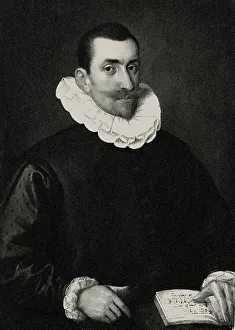 Portrait of composer and organist John Bull (1562/63-1628), 17th century. Creator: Anonymous