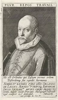 Portrait of the Composer Orlando di Lasso (1532-1594), 1593. Artist: Sadeler, Jan (Johannes), the Elder (1550-1600)