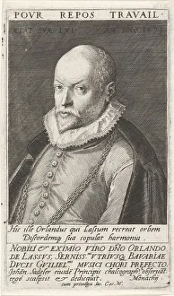 Portrait of the Composer Orlando di Lasso (1532-1594), 1593. Artist: Sadeler, Jan (Johannes), the Elder (1550-1600) Portrait of the Composer Orlando di Lasso (1532-1594), 1593. Artist: Sadeler, Jan (Johannes), the Elder (1550-1600)