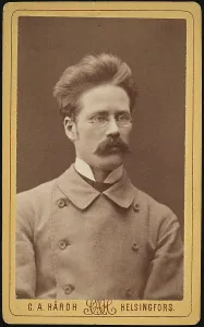 Phototypie Prints: Portrait of the composer Pekka Juhani Hannikainen (1854-1924)