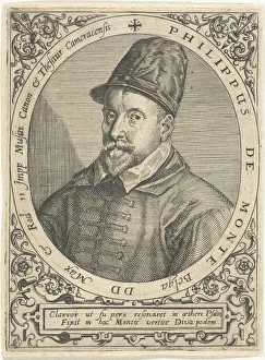Theodor De 1528 1598 Prints: Portrait of the Composer Philippe de Monte (1521-1603)