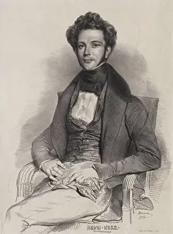 Portrait of the composer and pianist Henri Herz (1803-1888), 1832. Creator: Deveria, Achille (1800-1857)