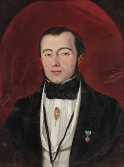 Daddi Prints: Portrait of the composer and pianist Joao Guilherme Bell Daddi (1813-1887)
