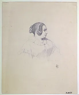 Bertin Prints: Portrait of the composer and poet Louise Bertin (1805-1877)