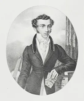 Von 1794 After 1880 Prints: Portrait of the Composer and Poet Nicholai Alexandrovich Korsakov (1800-1820), 1820