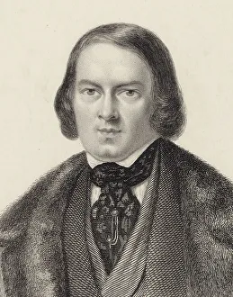 Robert Schumann Prints: Portrait of the Composer Robert Schumann (1810-1856). Creator: Anonymous