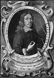 Capricornus Prints: Portrait of the composer Samuel Capricornus (1628-1665)