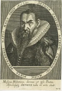 Theodor De 1528 1598 Prints: Portrait of the composer Sethus Calvisius (1556-1615)