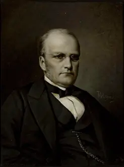 Portrait of the composer Stanislaw Moniuszko (1819-1872), c1865. Creator: Maleszewski, Tytus (1827-1898)