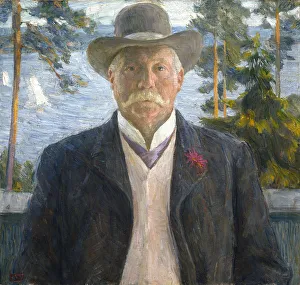 Oslo Prints: Portrait of the composer Thorvald Lammers (1841-1922), 1906. Creator: Werenskiold