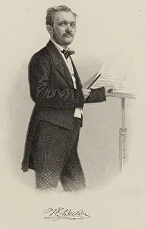 Becker Prints: Portrait of the composer Valentin Eduard Becker (1814-1890), 1860
