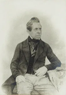 Portrait of the composer and violinist Franz Berwald (1796-1868), 1852. Creator: Anonymous