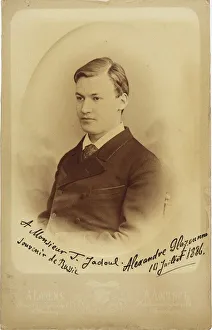 Glazunov Prints: Portrait of the Composerr Alexander Glazunov (1865-1936), 1886
