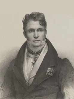 Portrait of the conductor and composer Gaspare Spontini (1774-1851), 1830. Creator: Grevedon