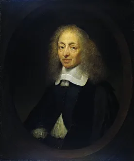 Gaspar Netscher Prints: Portrait of Constantijn Huygens (1596-1687), 1672. Creator: Gaspar Netscher