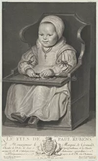 Illustrated Collection: Portrait of one of Cornelis de Vos children (probably), seated in a baby chair, 1762
