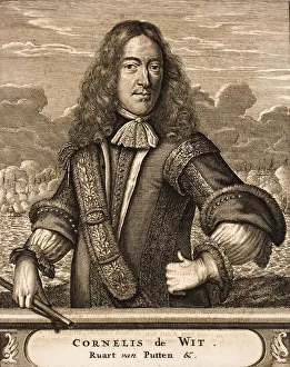 Portrait of Cornelis de Witt (1623-1672) (From: Schauplatz des Krieges), 1675. Creator: Anonymous Portrait of Cornelis de Witt (1623-1672) (From: Schauplatz des Krieges), 1675. Creator: Anonymous