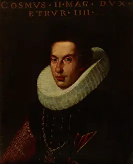 Medici Cosimo Ii De Prints: Portrait of Cosimo II de Medici (1590-1621), Grand Duke of Tuscany, 17th century