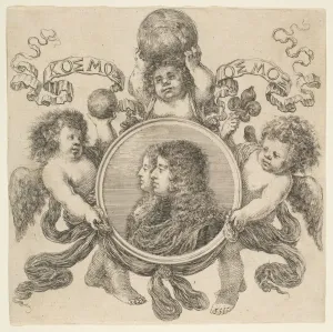 Dorleans Prints: Portrait of Cosimo de Medici and Marguerite Louise d Orleans, His Wife, 1661