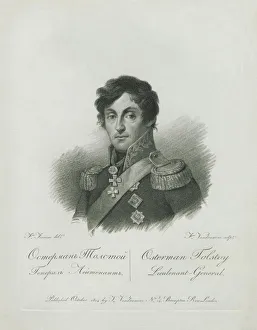 Francesco 1780 1856 Prints: Portrait of Count Alexander Ivanovich Ostermann-Tolstoy (1772-1857), 1813