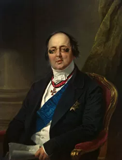 Portrait of Count Alexander Kushelev-Bezborodko, 1851-1852. Artist: Franz Kruguer