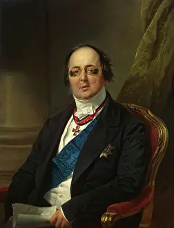 Franz Prints: Portrait of Count Alexander Kushelev-Bezborodko, 1850. Creator: Franz Kruger