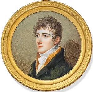 Gouache On Horn Prints: Portrait of Count Alexander Nikitich Panin (1791-1850)
