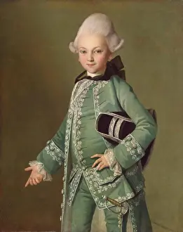 Ludwig Prints: Portrait of Count Alexei Bobrinsky as a Child, 1769. Creator: Ludwig Christinec