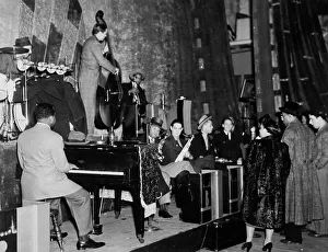 Portrait of Count Basie, Ray Bauduc, Bob Haggart, Harry Edison, Herschel Evans...Washington, c1941. Creator: William Paul Gottlieb