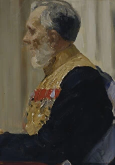 Images Dated 21st June 2013: Portrait of Count Constantin Ivanovich von der Pahlen, 1903. Artist: Repin
