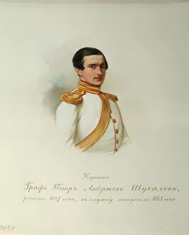 Portrait of Count Count Pyotr Andreyevich Shuvalov (1827-1889) (From the Album of the Imperial Horse Guards), 1846-1849
