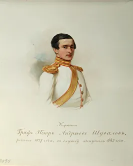 Portrait of Count Count Pyotr Andreyevich Shuvalov (1827-1889) (From the Album of the Imperial Horse Guards), 1846-1849 Portrait of Count Count Pyotr Andreyevich Shuvalov (1827-1889) (From the Album of the Imperial Horse Guards), 1846-1849