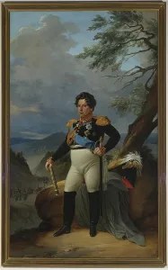 Commander Prints: Portrait of Count I.I.Dibich-Zabalkansky, 1833. Creator: Pyotr Basin