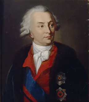 Portrait of the Count Ivan Ivanovich Shuvalov (1727-1797), 1810. Artist: Alkin (Spartansky), P.A Portrait of the Count Ivan Ivanovich Shuvalov (1727-1797), 1810. Artist: Alkin (Spartansky), P.A