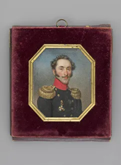 Gouache On Horn Prints: Portrait of Count Ivan Osipovich de Witt (1781-1840), 1832