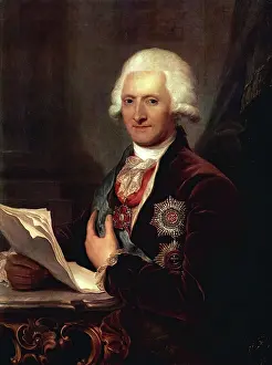 Papers Prints: Portrait of Count J.E. Sievers. Creator: Jozef Grassi