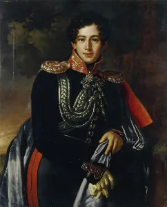Epaulet Prints: Portrait of Count Nikolai Samoilov, 1825. Creator: Benoit Charles Mitoire