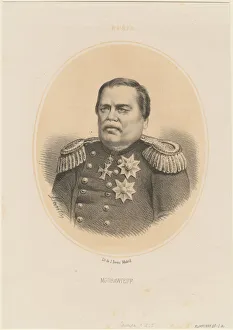 Portrait of Count Nikolay Muravyov-Amursky (1809-1881), 1865. Artist: Llanta, Jacques Francois Gauderique (1807-1864)
