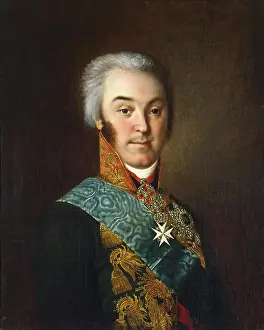 Sideburns Prints: Portrait of Count Nikolay Sheremetev, 1799. Creator: Nikolay Argunov